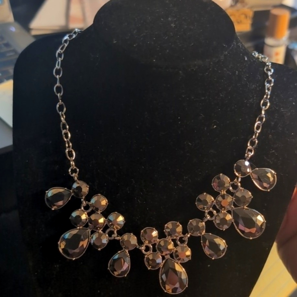 Paparazzi "FEARLESS is More" Silver Statement Necklace